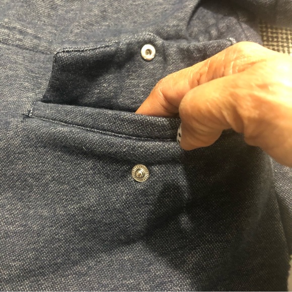 INSIGHT Hooded Fleece Lined Jersey Knit Jacket with Pockets Navy Sz S - Picture 9 of 14